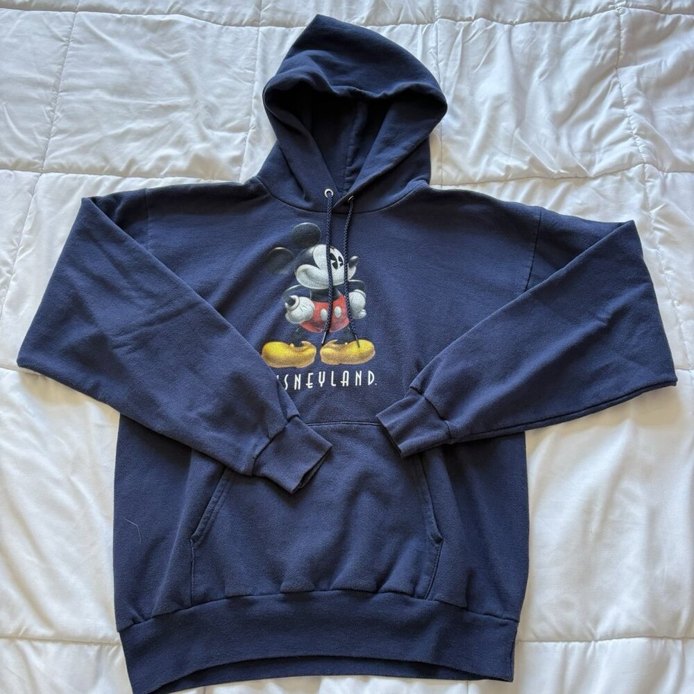 Vintage‎ Sweatshirt Hoodie Womens Medium Disney Mickey Mouse Disneyland 90s Y2K